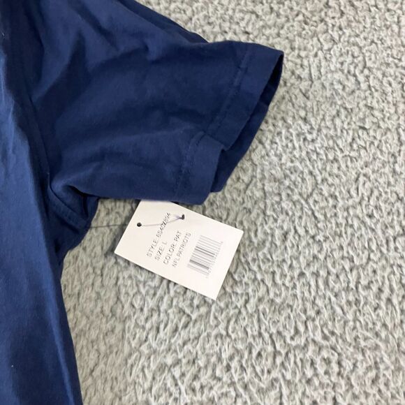 Starter New England‎ Patriots Shirt Mens Large Blue Script Short Sleeve Football - Picture 3 of 8